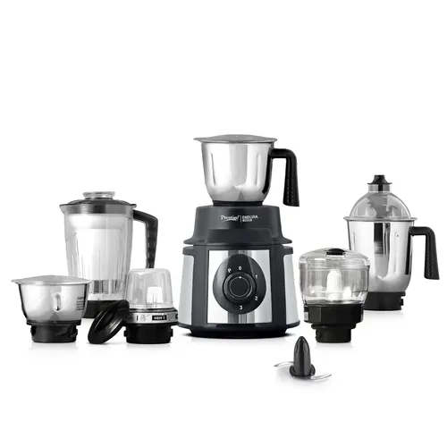 Prestige Endura 1000 W Mixer Grinder, 6 Jars (1500 ml, 1000 ml, 1500 ml, 450 ml) (Black, Silver)